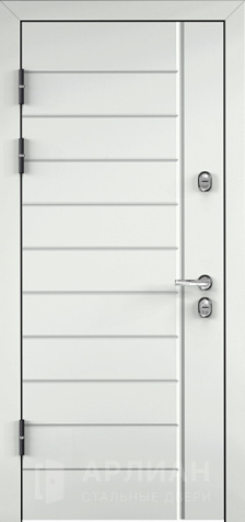 Фото №2 « Входная дверь белая внутри для загородного дома №30»